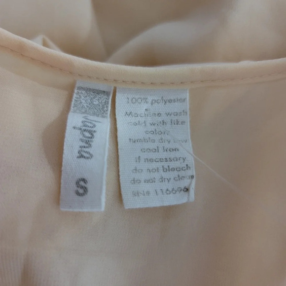 Japna Women's Soft Beige Racerback Sleeveless Tank Top Blouse Shirt Size Small - Picture 2 of 7